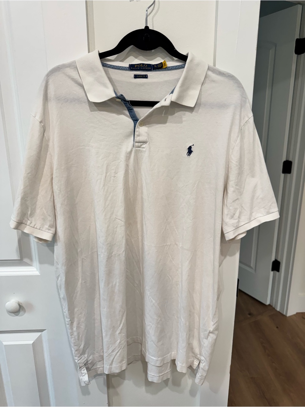 Polo by Ralph Lauren White Polo with Navy Pony